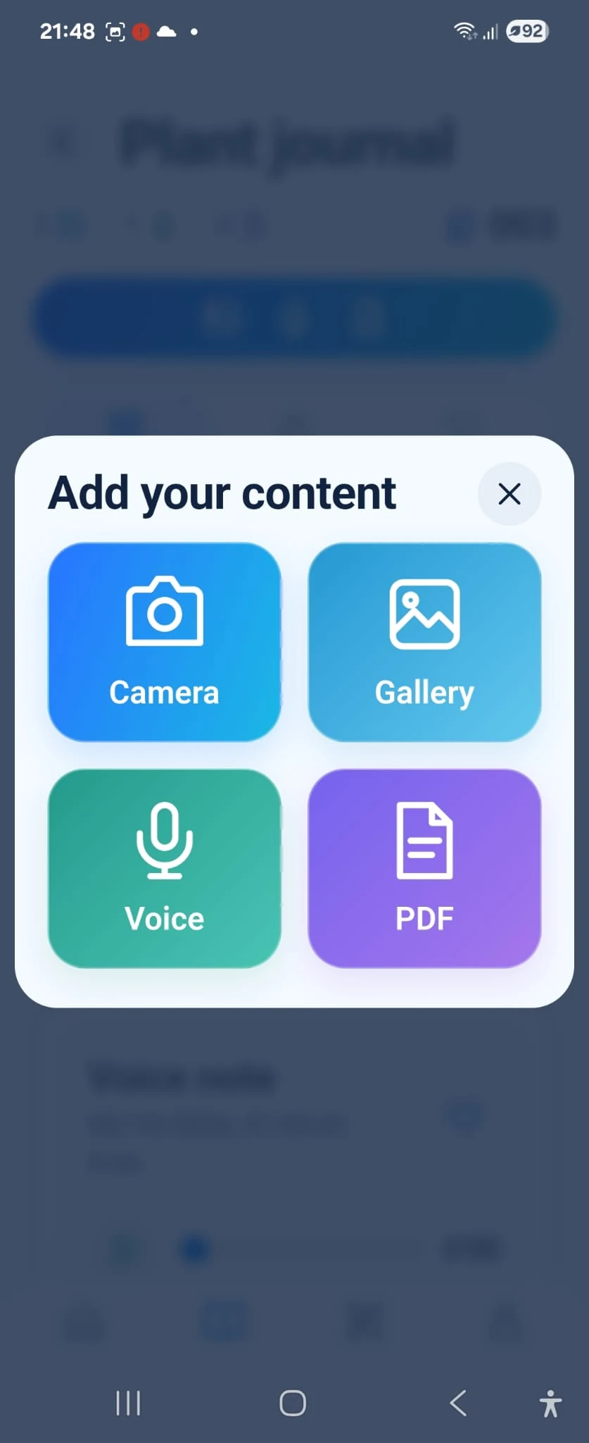 Aggiunta di foto, note vocali e PDF